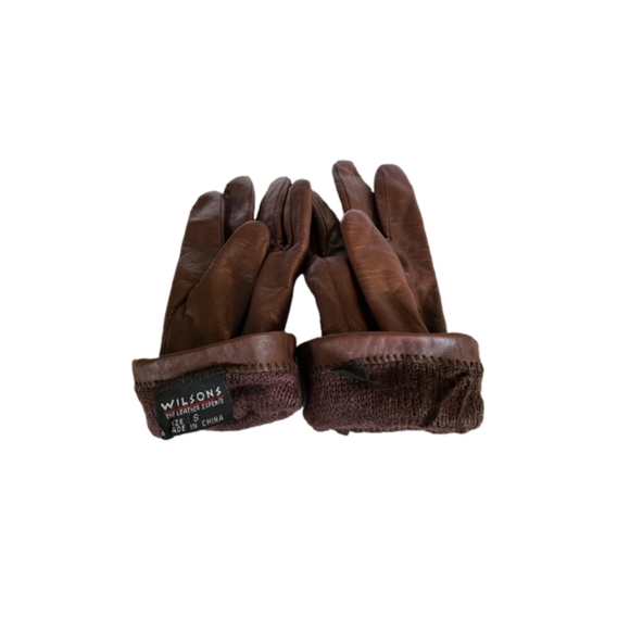 WILSON'S THE LEATHER  EXPERTS LEATHER BROWN GLOVES - Picture 3 of 3